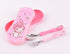 Cute Pink Melody Fork and Spoon Flatware Set with Case, Tableware Set with Cute Figure, Medium...