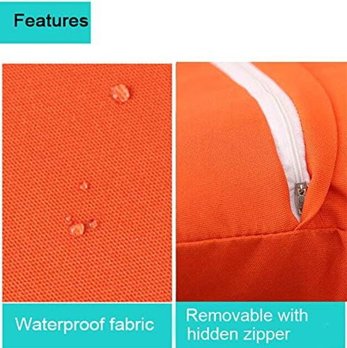 2Pack Outdoor/Indoor Throw Pillow Cover, Waterproof Solid Pillow Case Aqua 20"x20"...