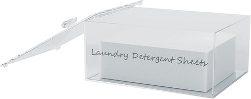 Acrylic Laundry Detergent Sheets Dispenser with Lid, Laundry Detergent Sheets, Storage Box for Laundry Laundry Storage Containers and Decor...