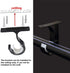 Curtain Rod Brackets 2pcs Black Curtain Rod Holder for Drapery Rod with Diameter 1-1/8"(28mm) Window Drapery Rod Bracket Installed to The Ceiling ...