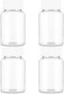 WLLHYF 4Pcs Clear Pill Bottle, 50ml Empty Clear Plastic Pill Bottles Medicine Bottle Empty Reagent Bottle Chemical Containers with Caps for Liquid...