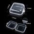 lyfLux 50 Packs Small Clear Plastic Storage Containers, Mixed Empty Mini, Case with Lids for Small Items and Other Craft Projects (1.37 x 1.37 x 0...