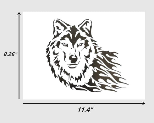 Lion Deer Tiger Wolf Whale Horse Animal Stencils for Painting on Wood, Fabric, Walls, Airbrush + More | Reusable Mylar Template (Wolf)...
