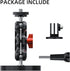 SUREWO Magnetic Camera Mount with Mini Universal Head, Magnetic Mount Base Stand with 1/4"-20 Thread Compatible with GoPro Hero 12 11 10 9 8 7 6 5...