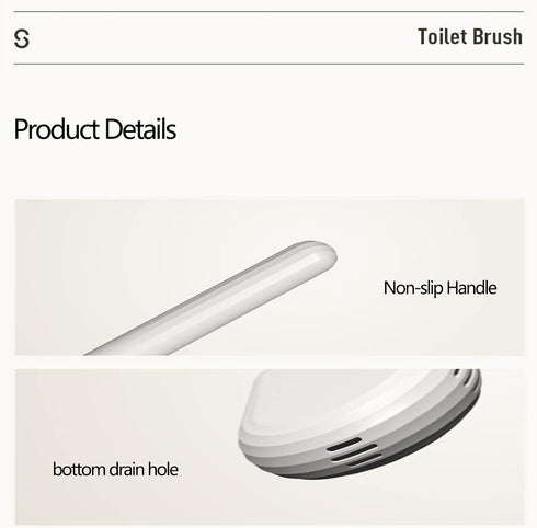 Toilet Brush and Holder, Silicone Toilet Bowl Brush with Ventilated Holder Cleaning Supplies Toilet Cleaner Brush Bathroom Accessories (Black)...