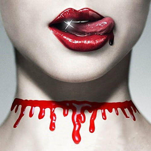 Halloween Party Costumes Necklace for Women - Joke Blood Choker Necklace 2PCS...