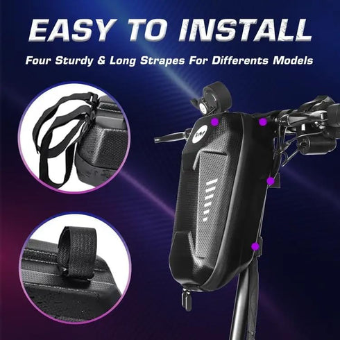 Voro Motors Scooter Bag Handlebar Waterproof 11" x 5.25" x 4.75",Large Capacity For Different Accessories, Handlebar Front Bag No Cover Light Refl...
