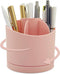 Spinning Pen Holder for Desk, Cute Pencil Cup Organizer for Home Office School, 7 Divided Sections, Pink, Unique Rotating Desktop Supplies and Acc...