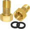 Joywayus Brass Water Meter Pipe Fitting Hex Nipple 3/4” NPS Male x 1” NPS Female Threaded 61mm Length Connector Water Meter With Seal Washer (Pack...