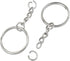 150 Pcs NANSSY 1 Inch/25mm Split Keyrings with Chain Silver Keychain Ring, Key Chains Rings Parts with Open Jump Ring and Connector....