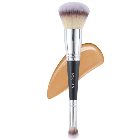 Makeup Brush Dual Ended Professional Foundation Brush For Liquid Makeup&Concealer Brush Under Eye for Flawless liquid Powder Foundation Blending,B...