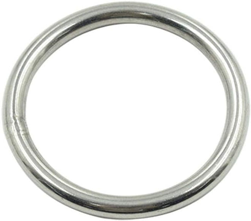 Multi-Purpose O Ring Welded Stainless Steel Rings 5mm/0.2" Thick 50mm/2" Outer Dia - Pack of 10pcs...