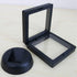 Set of 2 Challenge Coins Display Stand, 3D Floating Clear Case, Jewelry, Specimen, Military Medal Holder Frame...