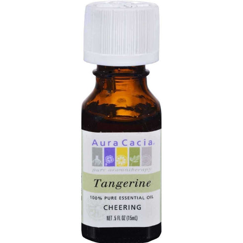 Aura Cacia Pure Tangerine Essential Oil | 0.5 fl. oz. | Citrus reticulata...