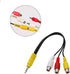 3.5mm to 3RC.A Input Adapter, Video AV Component Adapter Cable Replacement, 3 RC.A to AV Input Adapter, RC.A Conversion Cable Compatible with TCL ...
