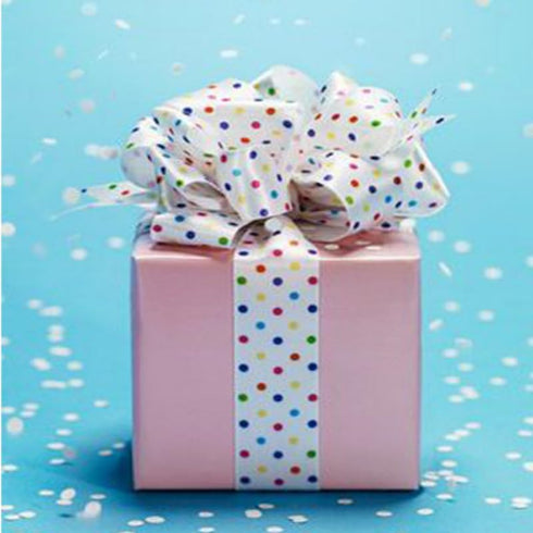 Grosgrain Polka Dot Craft Wired Ribbon,1-1/2 Inch,10 Meters Spool,White with Multi Dots,Use for DIY Gift Wrapping Wreath Floral Arrangement Bow De...