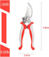 Leize Garden Pruning Shears, Premium Multi-Function Antiskid Stainless Steel Floral Shears, Thickened Pruner for Flowers, Branches and Leaves (Red...