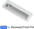 Recessed Flush Pull Handle (110x37x16mm) 2Pcs, Plastic Rectangular Inset Hidden Handles - for Home Cupboard Door Drawer, Gray...