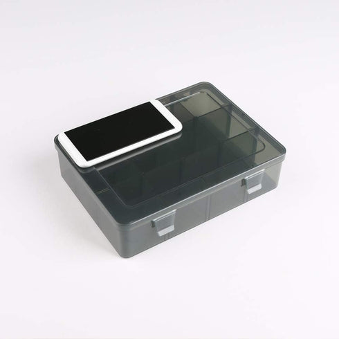 12 Girds Large Plastic Craft Storage Containers, Compartment Storage Container, Parts Storage Box with Adjustable Dividers for Sewing Arts, Washi ...