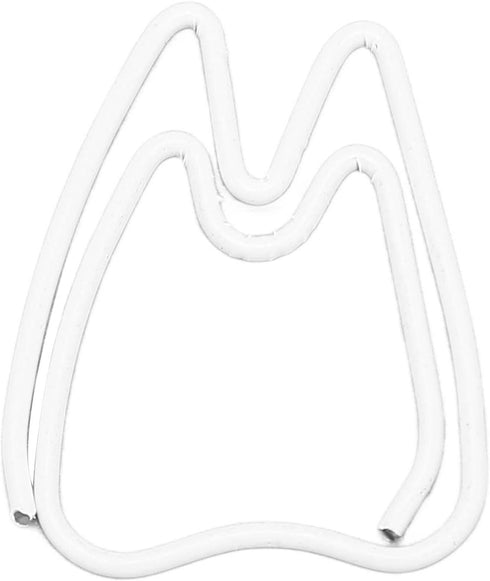Tooth Shaped Paper Clips,100Pcs Mini Cute Hollow Paperclips Electroplated Metal Office Clips for Document Sorting Organizing...