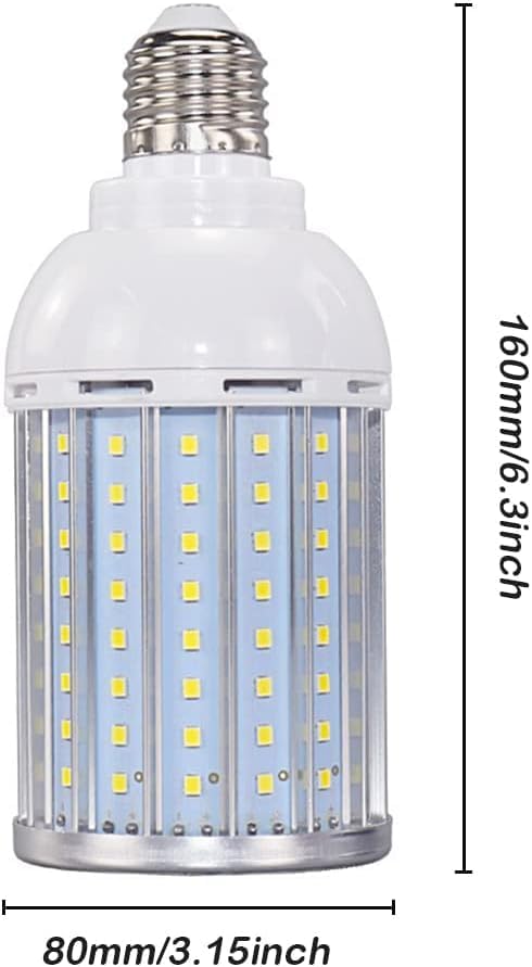 30W E27 LED Corn Light Bulbs(2 Pack)- 144 LEDs 2835 SMD 2700 LM COB Light Lamp Ultra Bright Daylight White 6000K LED Bulb 240 Watt Equivalent for ...
