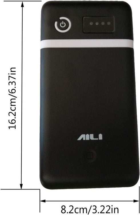 18650 Mobile Battery Box with LED Light and Battery Indicator,Dual USB and DC Outputs for iPhone and Android Phones......
