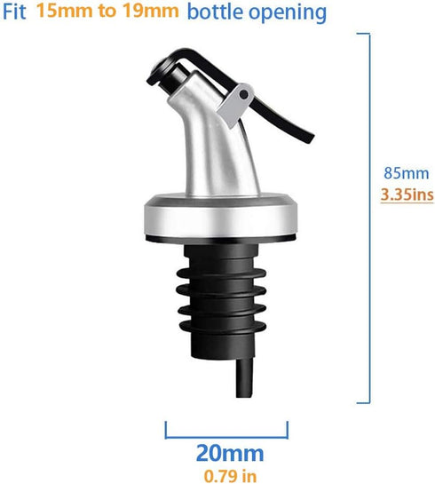 4 Pcs Oil Pour Spouts, Olive Oil Bottle Dispenser with Leakproof Nozzle for Olive Oil, Wine, Vinegar, Soy Sauce, Oil Bottle Dispenser Kitchen Tool...