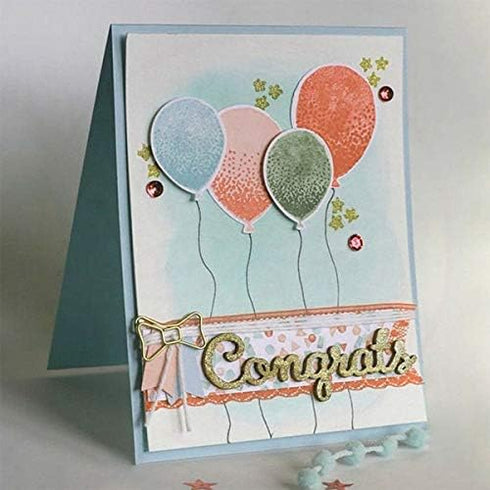 beautyshoppingstore Die Cuts,Balloons Party Festival Invitation Card Cutting Dies Cut Stencils for DIY Scrapbooking Album Decorative Embossing Pap...