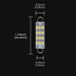 GrandviewTM 4 X 44mm(1.73") 12-SMD 1210 3528 Chip Rigid Loop Festoon LED Bulbs for Car Interior Light Dome Map Light Door Courtesy Lights 561 562 ...