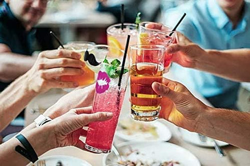 WZT 30 Piece Silicone Drink Markers - Multi-Purpose Wine Glass Markers for Bar, Party, Dinner Parties...