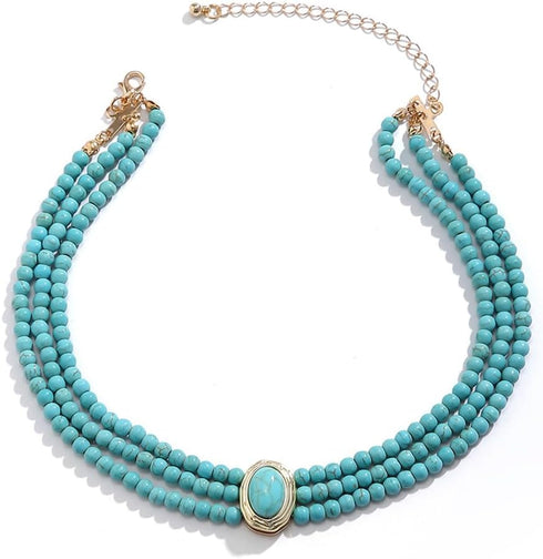 Sither 3 Layers Pearls Choker Necklace for Women Boho Pearls Chain Necklace Fashion Jewelry for Halloween Party Christmas Gift...