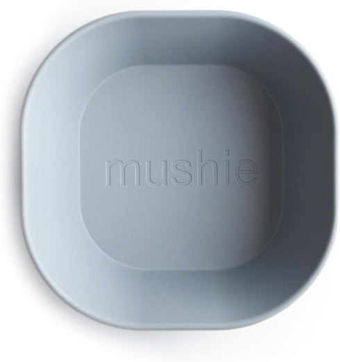 mushie Square Dinnerware Bowls for Kids | Made in Denmark, Set of 2 (Cloud)...