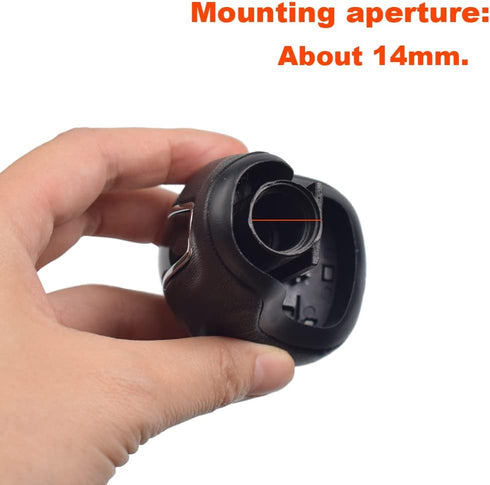 Hacreyatu Leather Manual Stick Gear Shift Knob Lever Shifter 6 Speed for Hyundai Creta IX25 Kia Forte Cerato K3 Ceed 2012-2016...