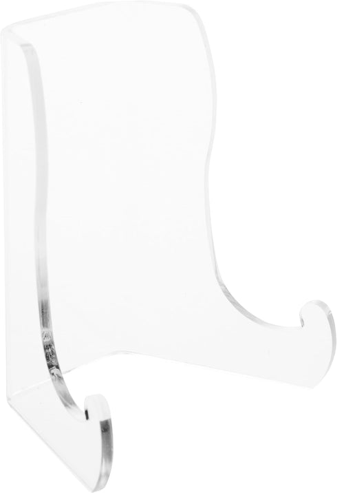 Plymor Clear Acrylic Small Flat Back Easel with Shallow Support Ledges, 3" H x 2.5" W x 2" D...