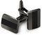 Mr.Van Handcrafted Carbon Fiber Cufflinks Rhodium Plated Cuff Links Set Business Christmas Gift...