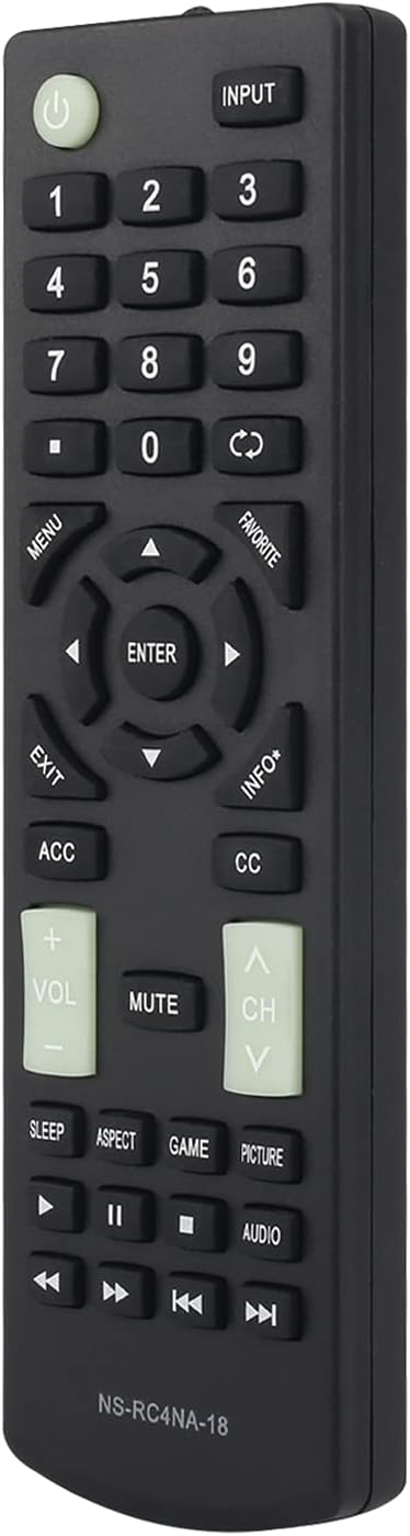 New NS-RC4NA-18 Replaced Remote Control for Insignia TV NS-55D510NA19 NS-55D420NA18 NS-55D420MX18 NS-50D510NA17 NS-50D510MX17 NS-49D420NA18 NS-40D...