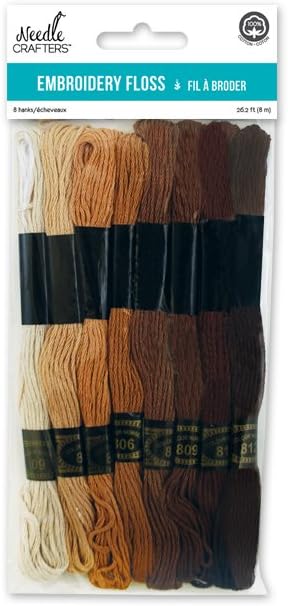 NC162H Neutrals Cotton Embroidery Floss, 8m...