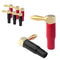 VCELINK Right Angle Banana Plugs 4 Pairs/8 Pack, 90 Degree 4mm 24K Gold Plated Dual Screw Type Speaker Connector for Speaker Wire, Red and Black...