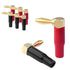 VCELINK Right Angle Banana Plugs 4 Pairs/8 Pack, 90 Degree 4mm 24K Gold Plated Dual Screw Type Speaker Connector for Speaker Wire, Red and Black...