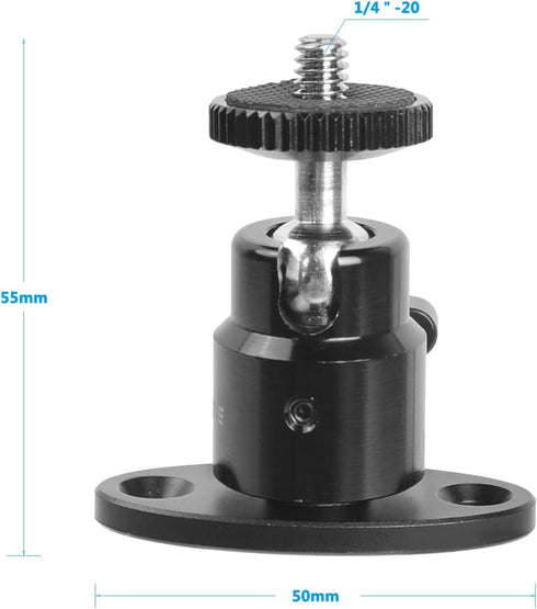 CAMVATE 1/4"-20 Mini Ball Head with Ceiling Mount for CCTV & Video Wall Monitors Mount - 1991...