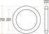 uxcell Air Compressor Compression Piston Ring Replacement Part 34mm OD 23mm ID 0.8mm Thickness, Yellow...