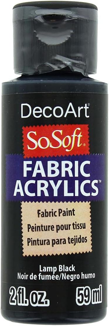 Deco Art SoSoft Fabric Acrylic Paint 2oz-Lamp Black...