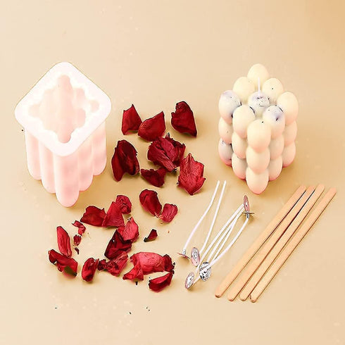 2 Pack of Candle Mold, Very Cute Silicone Mold with 20 Wicks Included for Candle Making, Soap Mold for Soap Making....