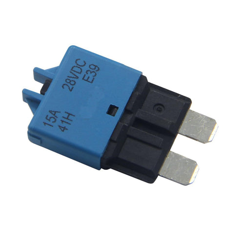 ZOOKOTO 1pcs 15A Circuit Breaker Blade Fuse E39K (T3) Manual Reset Fuse for Car Truck RV Automotive Marine Boat Trolling Motor & Custom Wiring Aud...