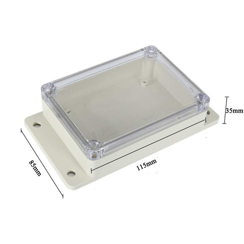 YXQ 115x85x35mm Clear Cover Junction Box Wall Hang IP65 Waterproof ABS Project Case Enclosure with Hole Cable Wire Connect Power (4.5 x 3.4 x 1.4 ...