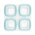 OXO Tot Glass Baby Blocks Food Storage Containers, Teal, 4 oz...