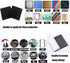 BRAVESHINE 2.4x2.4 Inch Black Hook and Loop Strips with Adhesive - 12 Sets Sticky-Back Picture Hanging Tape - Instead of Nail or Screw - Double Si...
