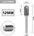Tungsten Carbide Rotary Burr Die Grinder Bits Single Cut Grinding Head Diameter 12mm with 1/4" Shank Rotary Tool For Woodworking Drilling DIY Engr...