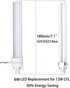 2 Pack 6W 2 Pin GX23 LED Horizontal PL Light Bulb, 13W CFL Equivalent, PLS-13W Replacement LED Plug & Play Light Bulb(Warm White 3000K)...