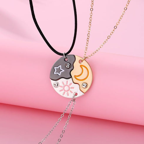 Best Friends BFF Necklaces for 3 Friendship Besties Gifts for Best Friend Anniversary Birthday Gifts for Women Soul Sisters Graduation Gift for Fr...
